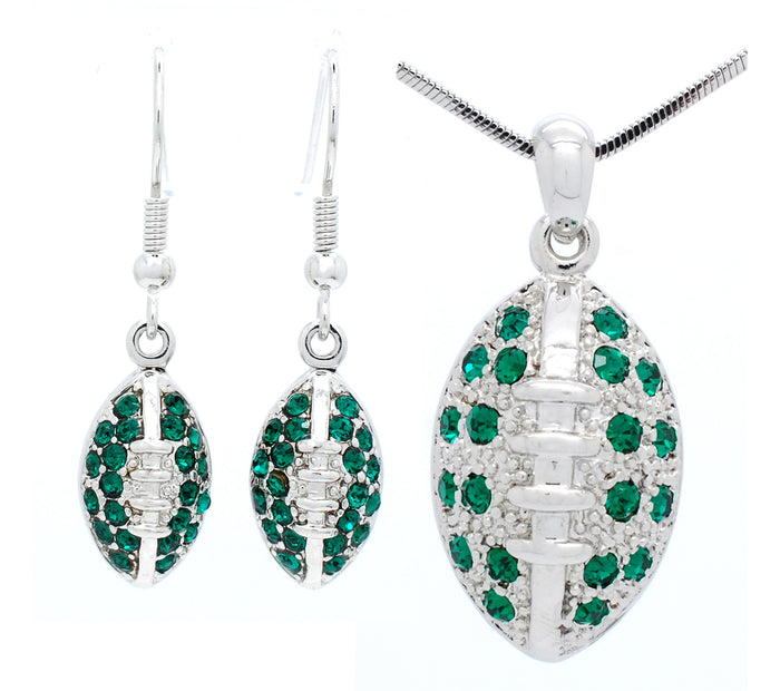Football Necklace & Earring Set