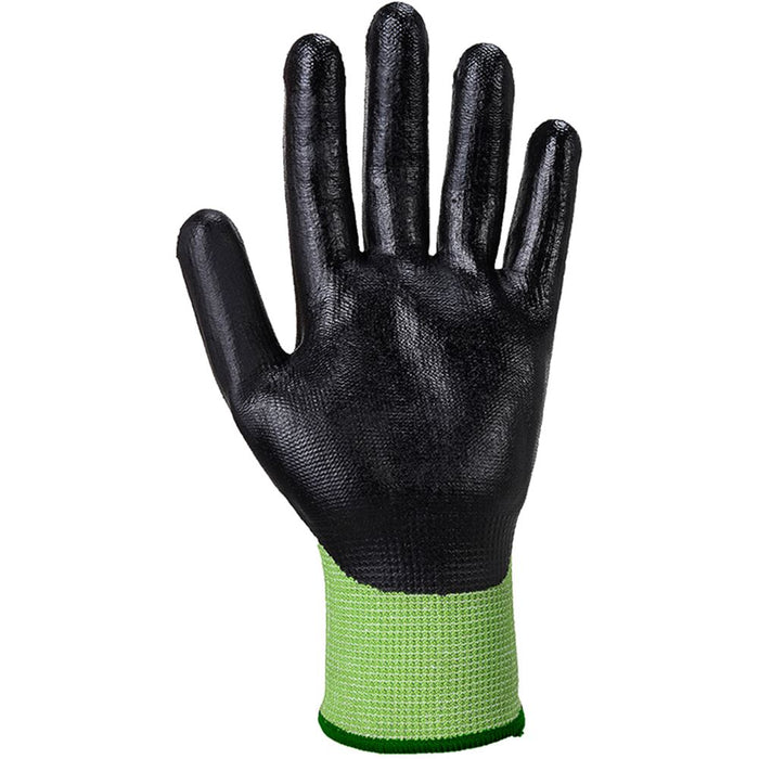 Portwest A645 Green Cut D Gloves with Nitrile Foam Coating - 13g