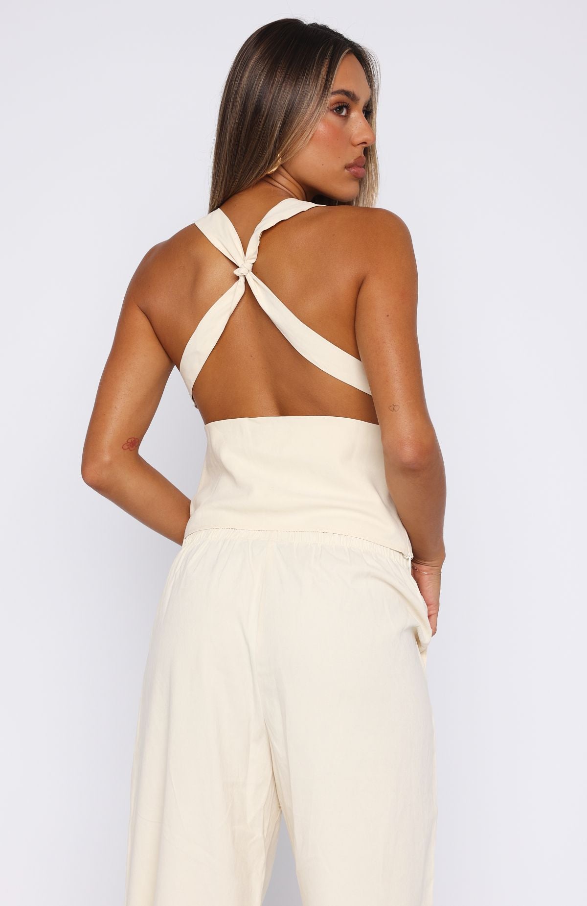 Take A Stance Top Off White