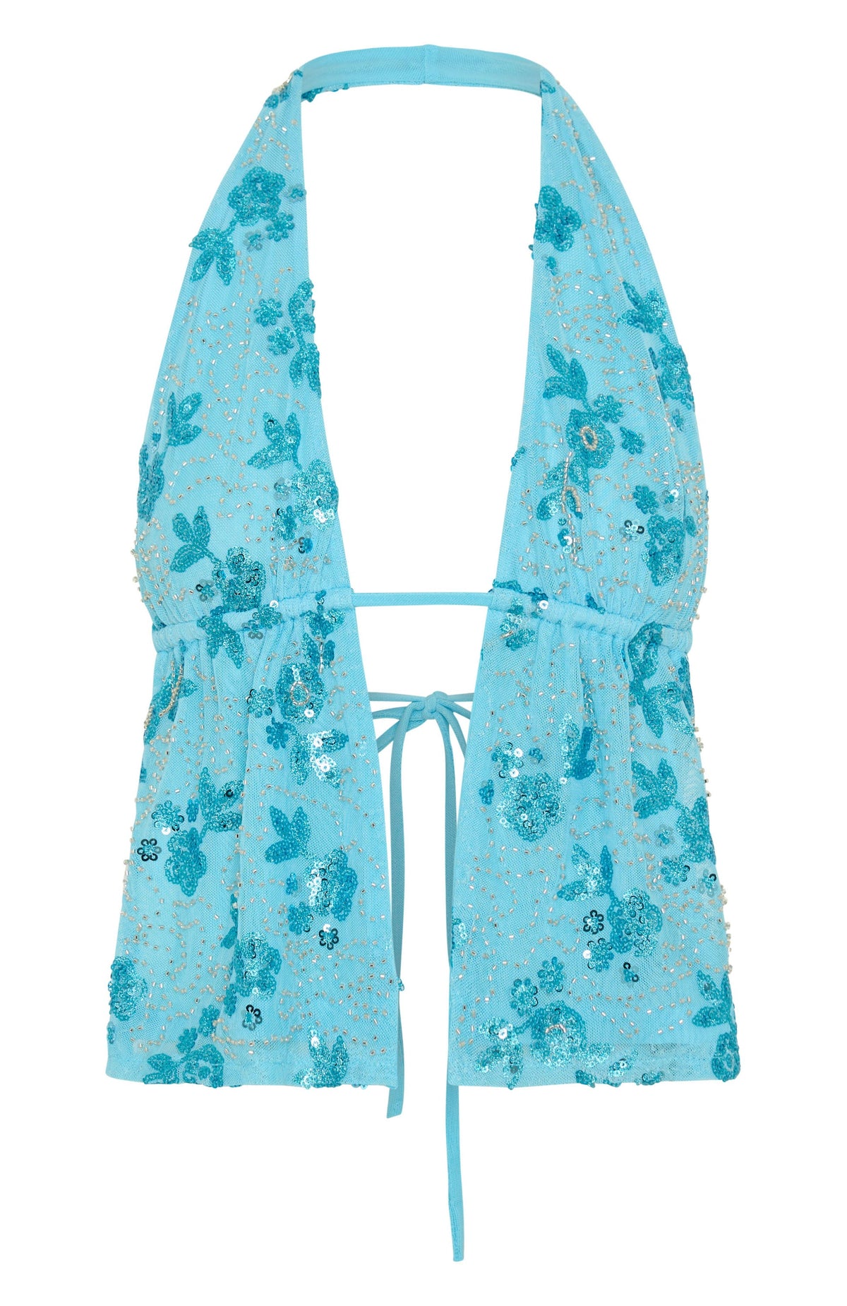 Capri Cove Beaded Top Baby Blue