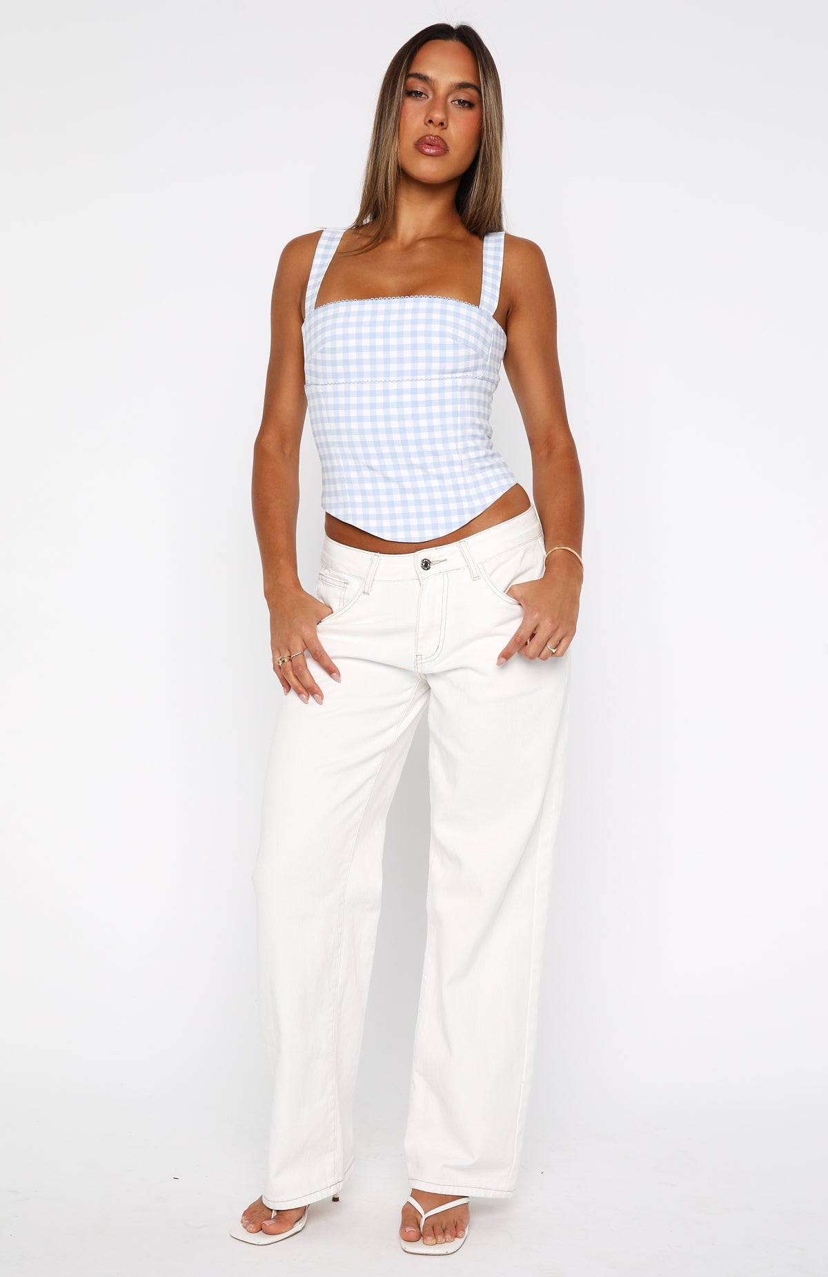 Crossed Your Mind Bustier Baby Blue