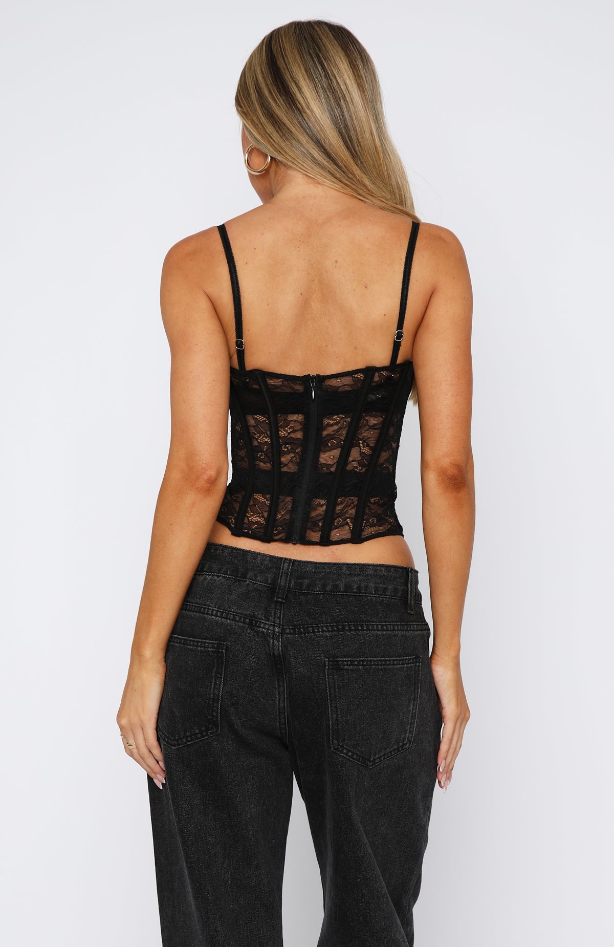 I'm Irreplaceable Lace Bustier Black