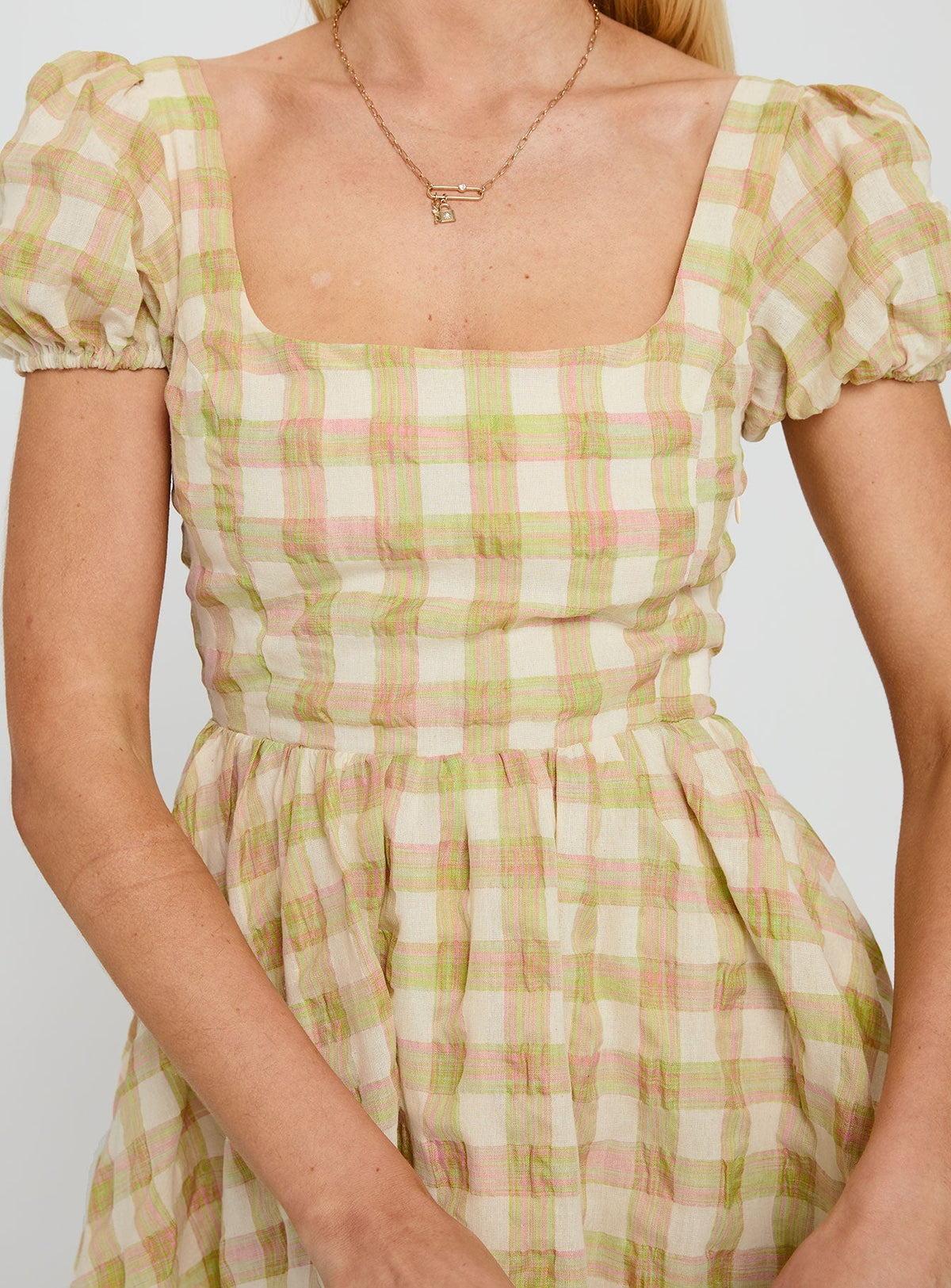 Cartmel Puff Sleeve Mini Dress Multi
