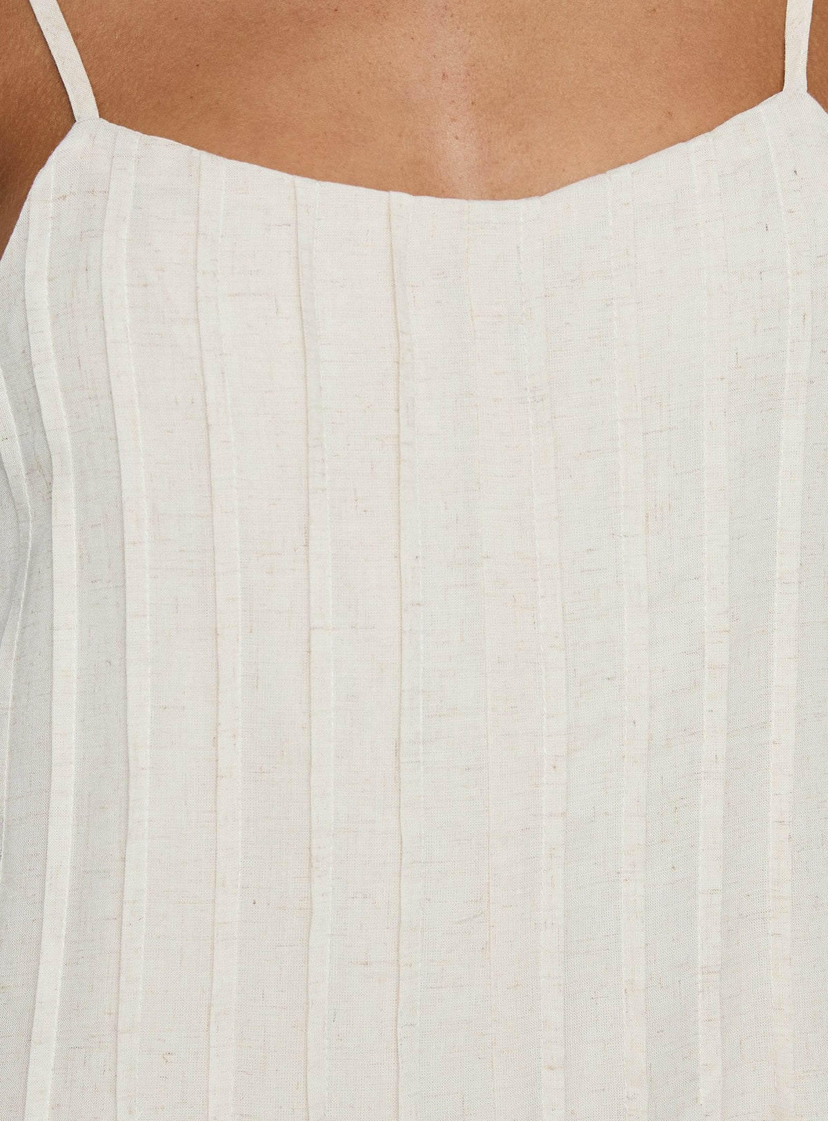 Avielle Relaxed Sleeveless Playsuit Beige
