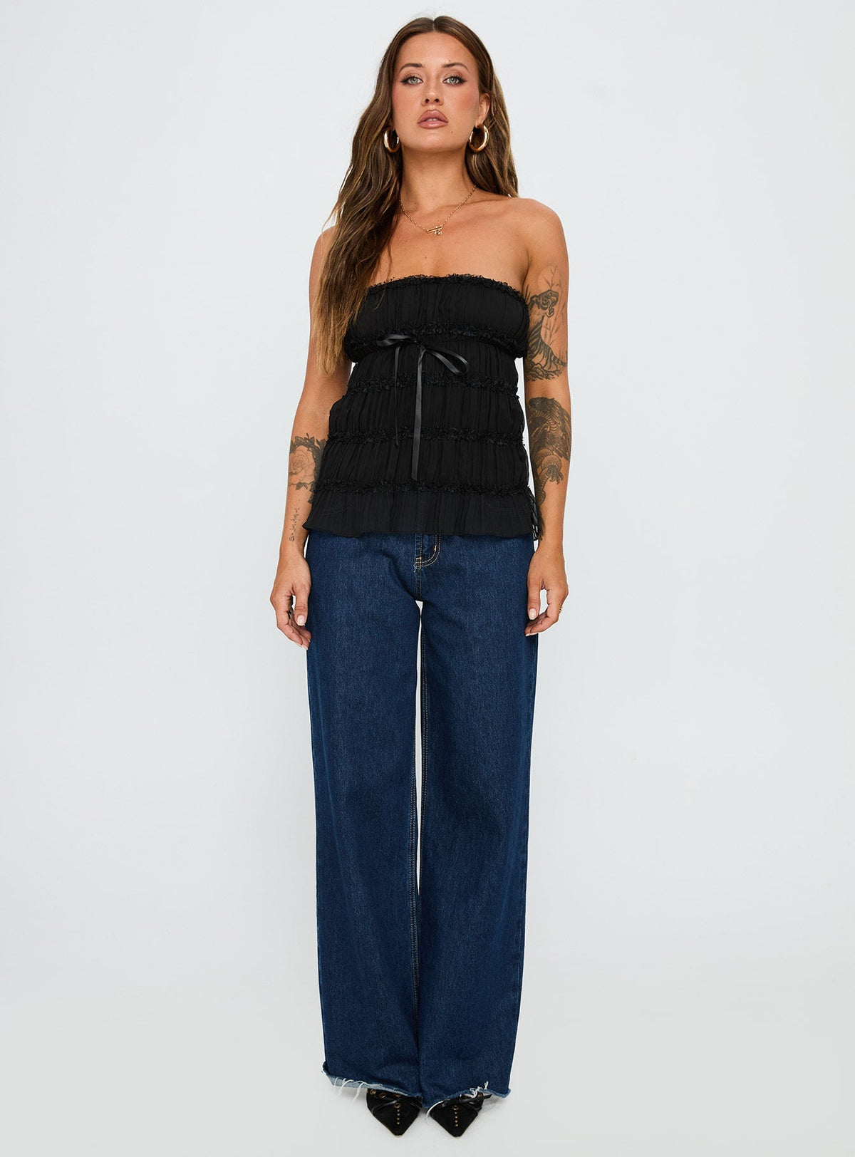 Avelina Strapless Top Black