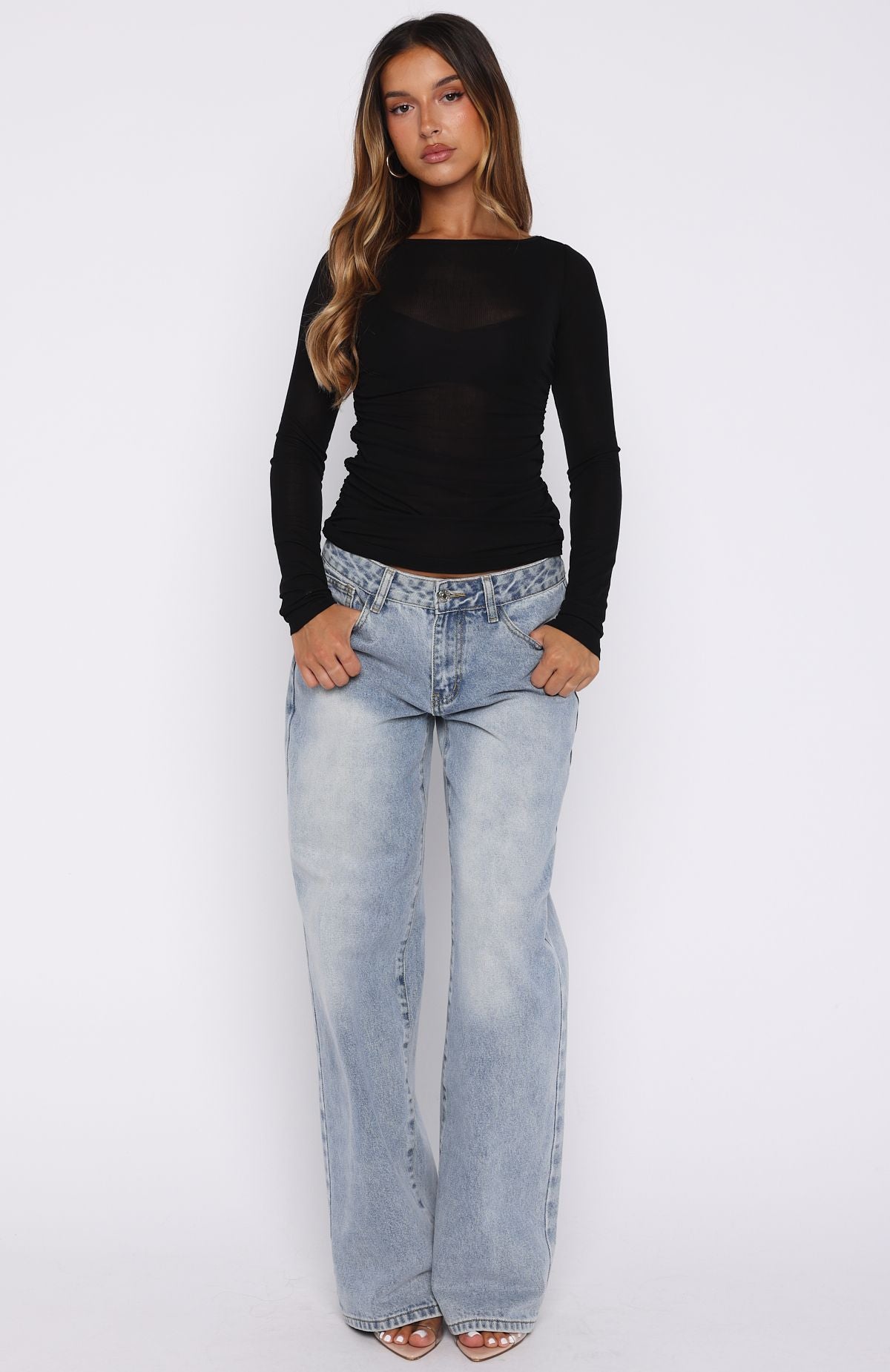 Never Took Me Serious Long Sleeve Top Black