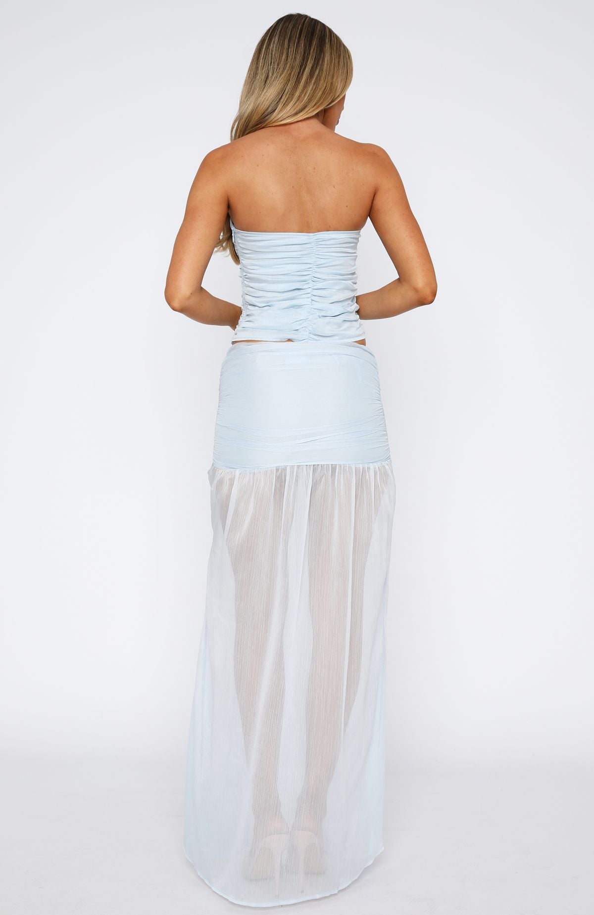 On Stage Maxi Skirt Sky