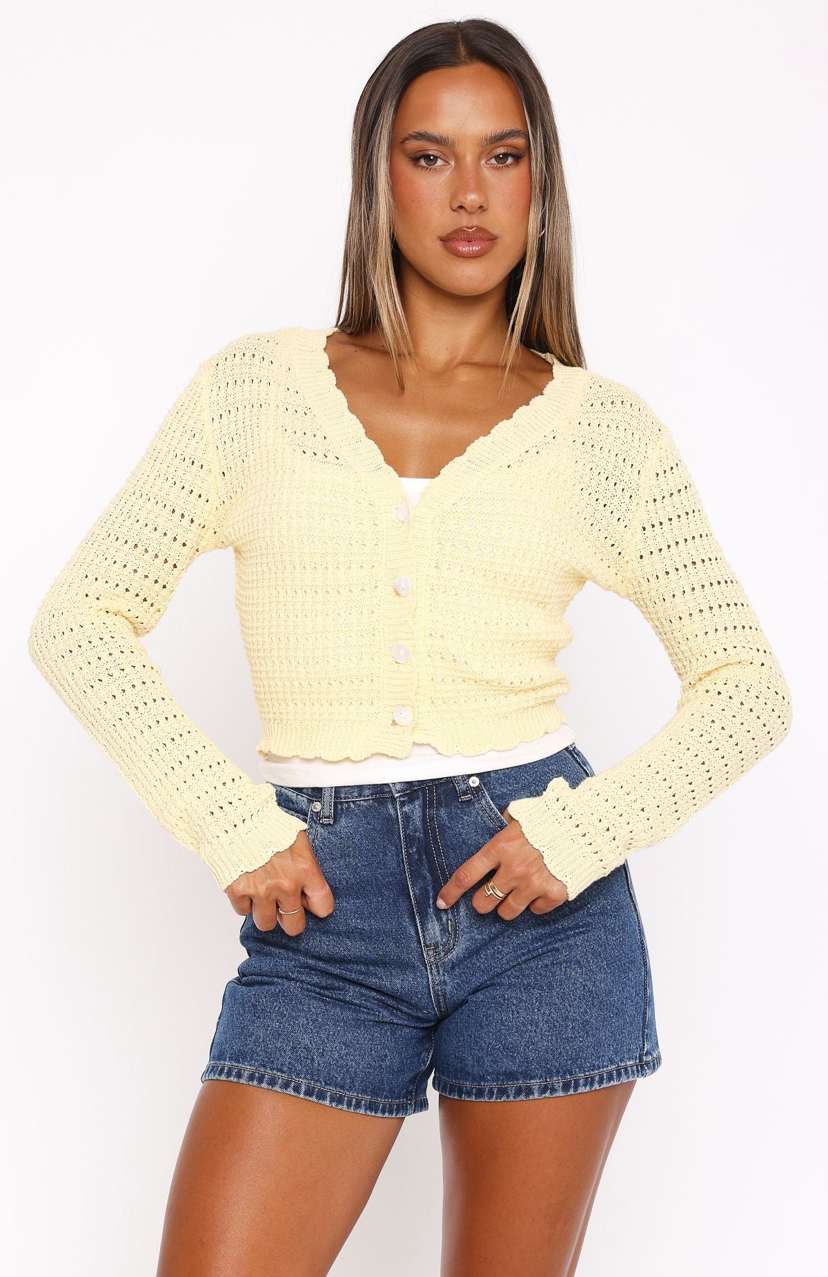 Just Forget About It Long Sleeve Top Lemon