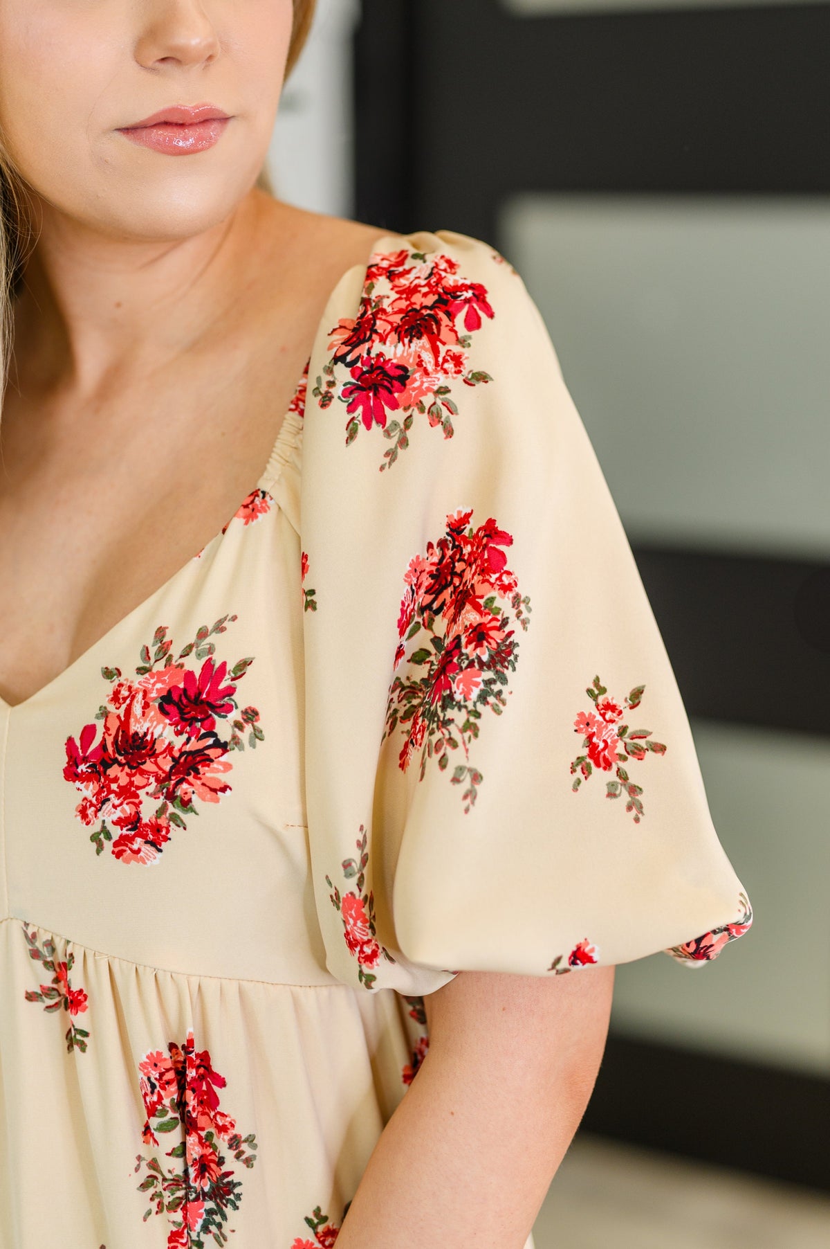 Petals & Postcards Balloon Sleeve Dress