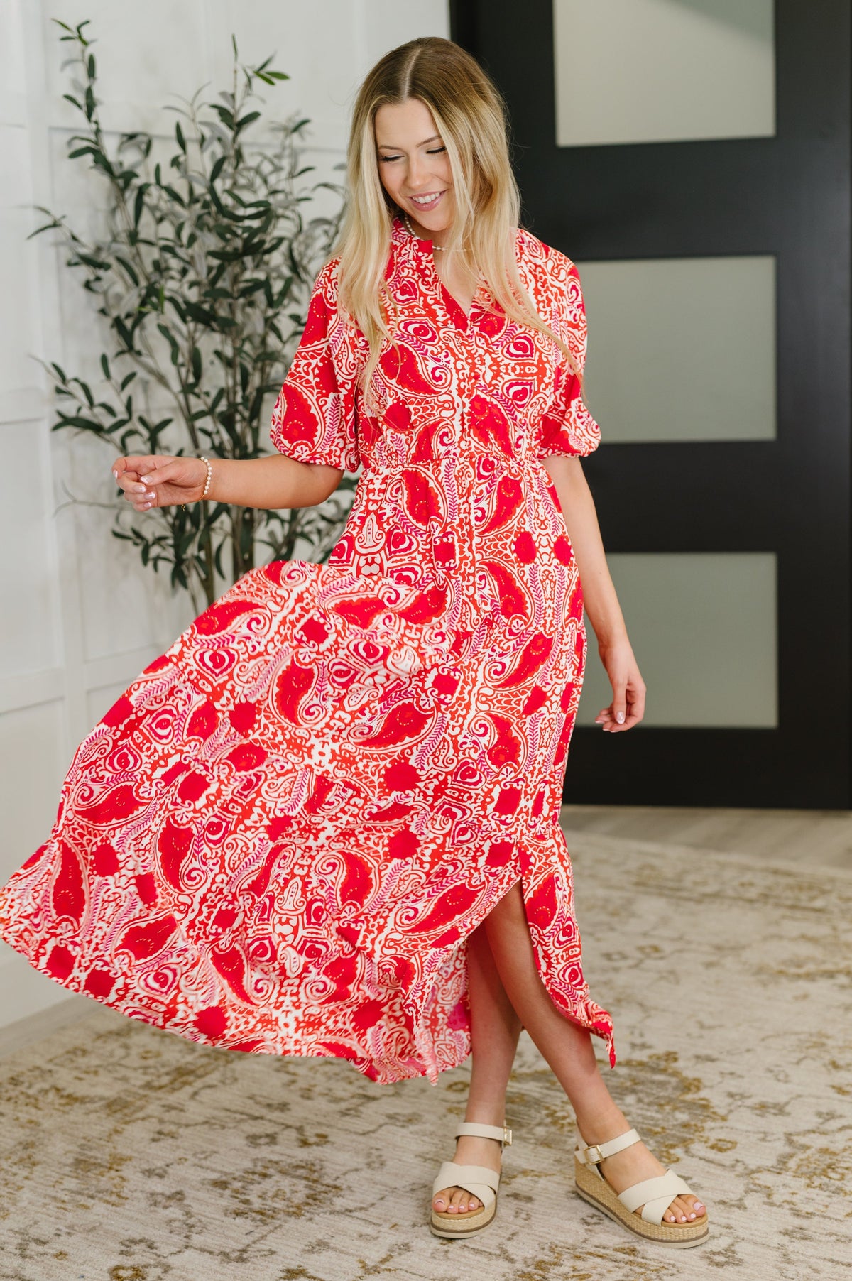 Strolling By Floral Maxi Dress