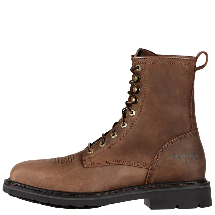 Ariat Mens Alamo 8 Inch Lace Up Steel Toe Work Boot