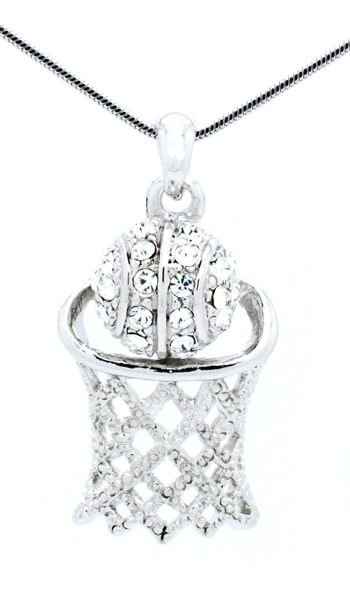 Basketball Hoop Necklace Lg - 2 Digits