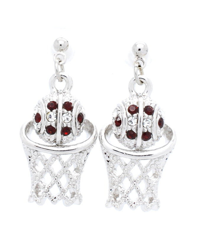 Basketball Hoop POST Earrings - Two Color
