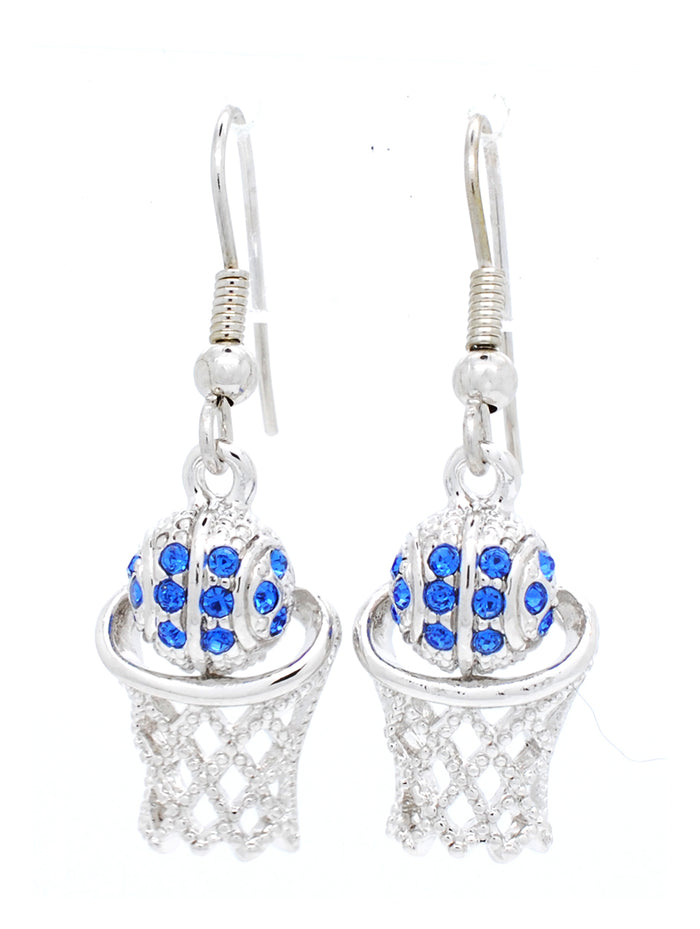 Carolina Blue Basketball Dangle Earrings