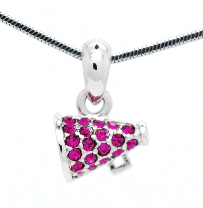 Cheer Megaphone Pendant Necklace