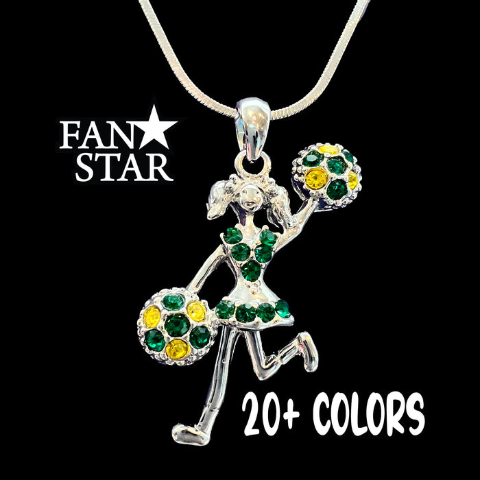 Cheer Necklace - Poms Half - Two Tone