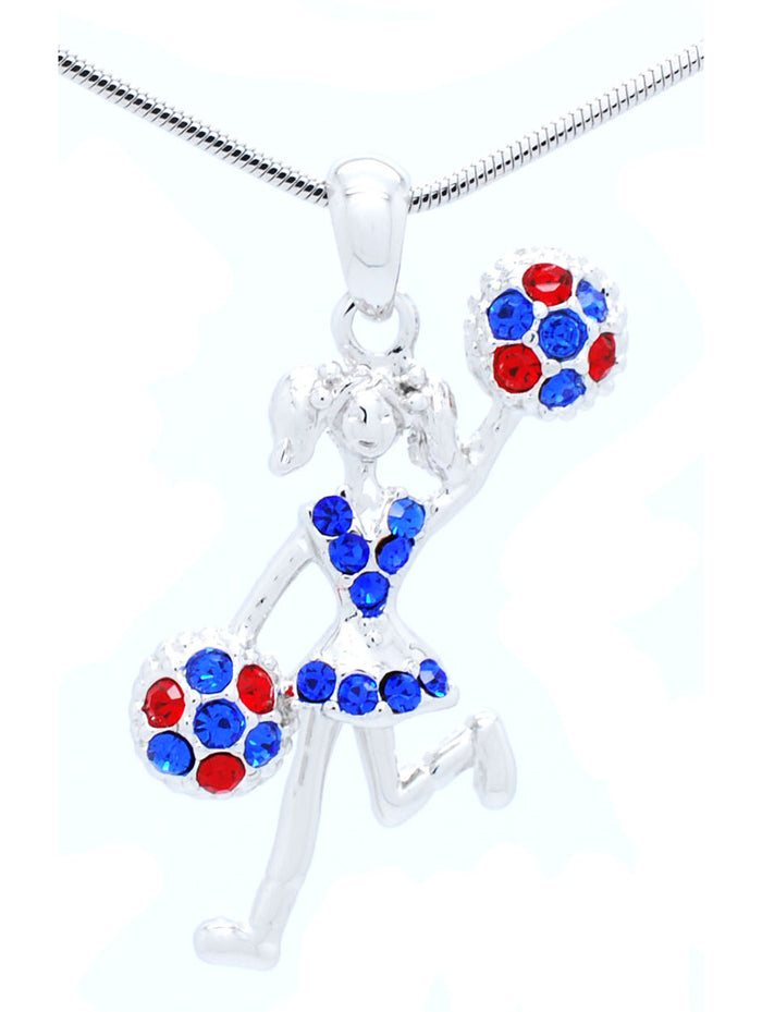 Cheer Necklace - Poms Half - Two Tone