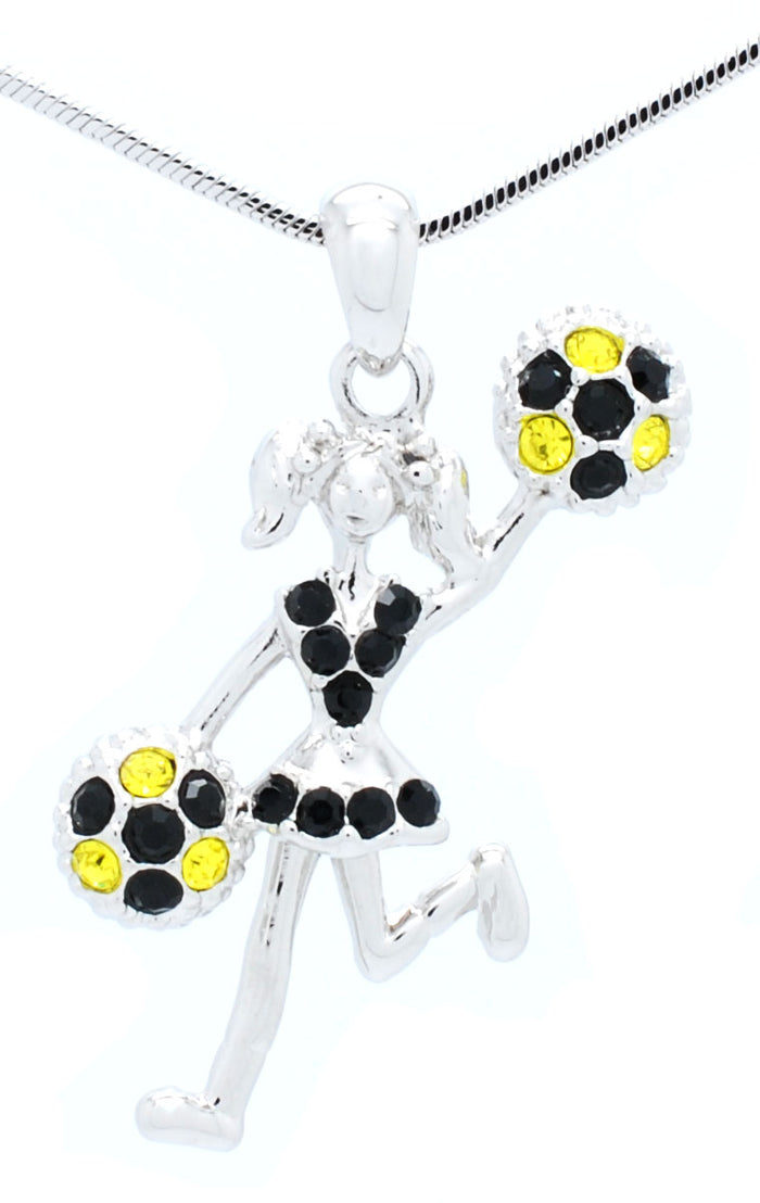 Cheer Necklace - Poms Half - Two Tone