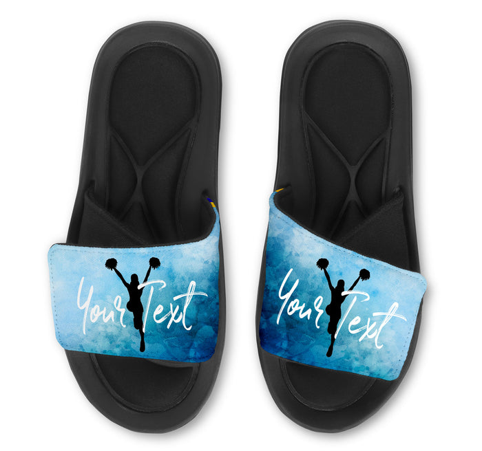 Cheerleading Custom Slides / Sandals - Watercolor