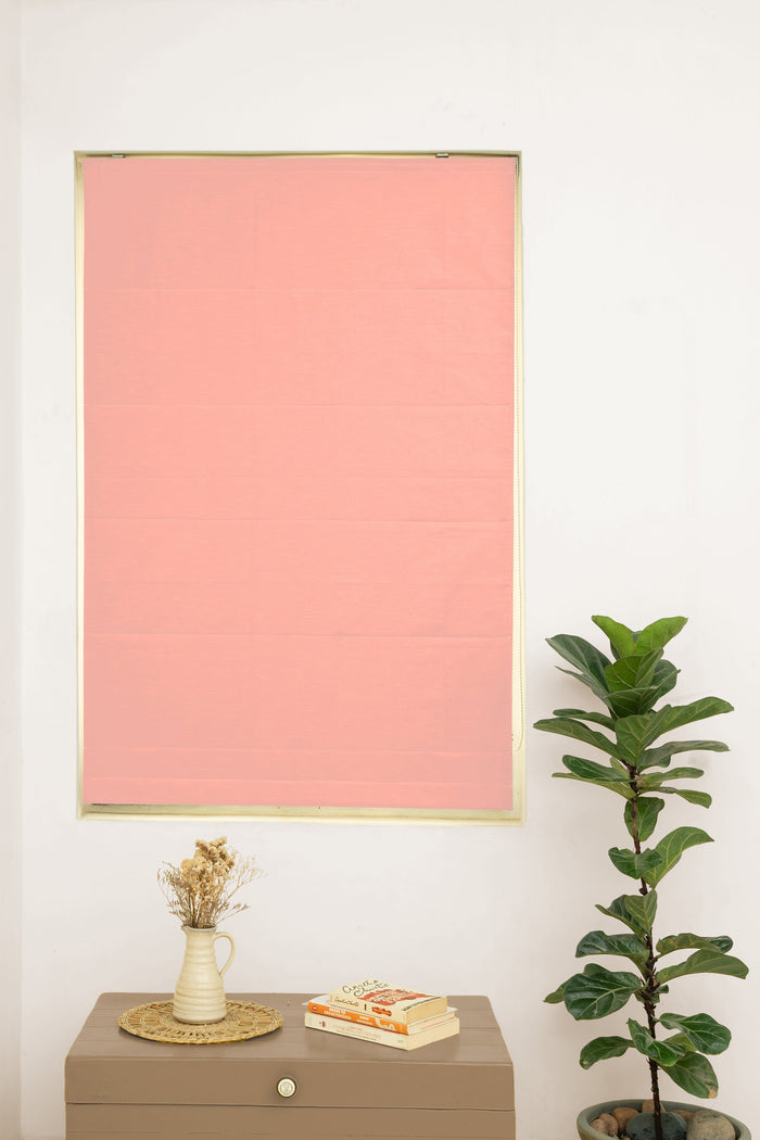 Clay 100% Solid Cotton Sheer Customizable blind for livingroom & Bedrooms-Light Filtering