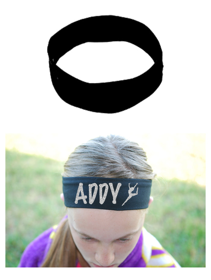 Custom Dance Headband (Cotton/Lycra) - Sparkle Letters!