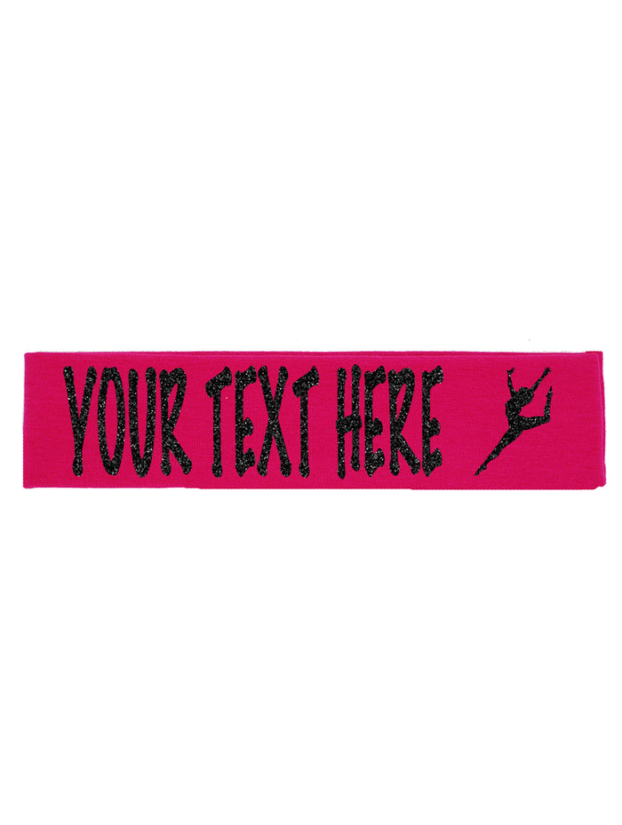 Custom Dance Headband (Cotton/Lycra) - Sparkle Letters!