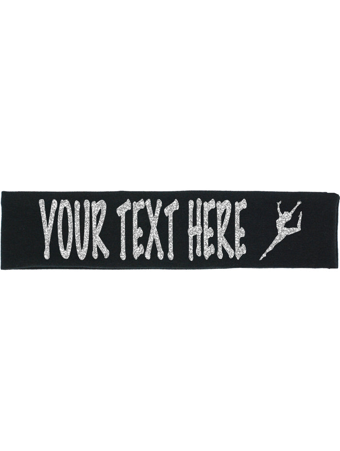 Custom Dance Headband (Cotton/Lycra) - Sparkle Letters!