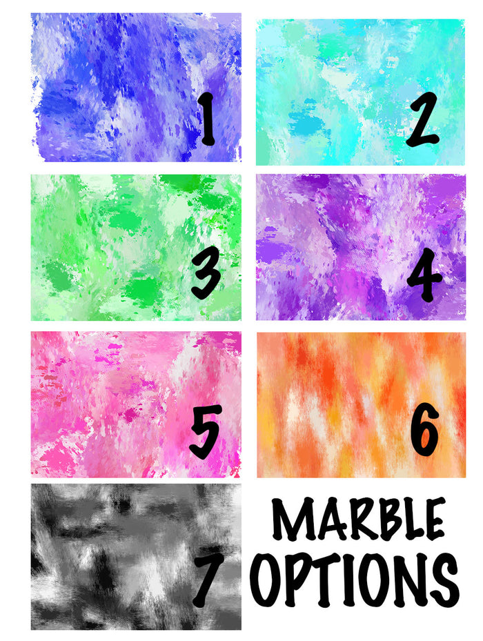 Custom Face Mask - Marble Background - Add Your Personalization!