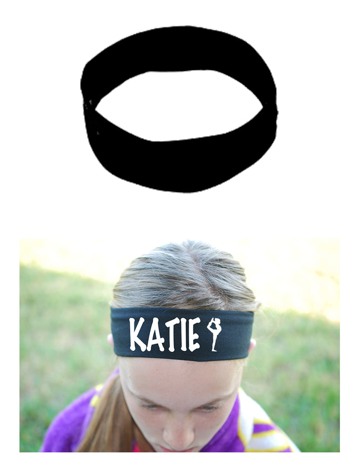 Custom GYMNAST Scorpion Cotton Headband - Flat (Non Sparkle) Letters!