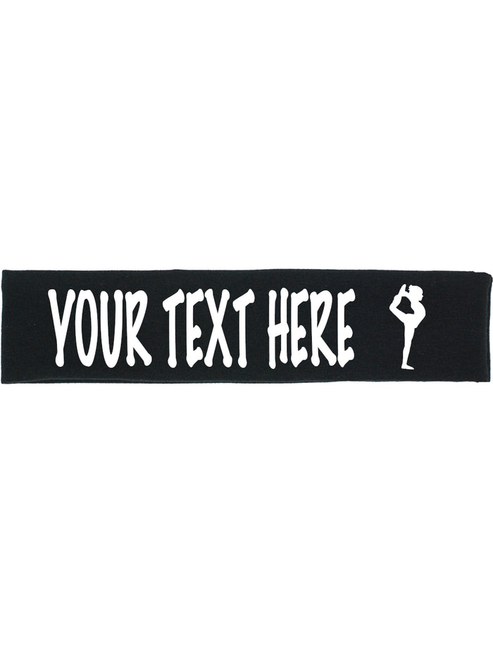 Custom GYMNAST Scorpion Cotton Headband - Flat (Non Sparkle) Letters!