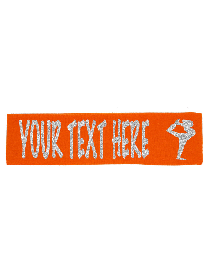 Custom Gymnastics Headband (Cotton/Lycra) - Sparkle Letters!