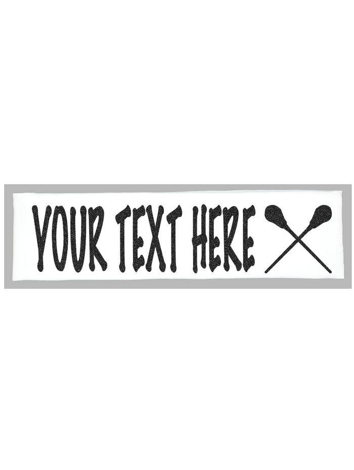 Custom Lacrosse Headband (Cotton/Lycra) - Sparkle Letters!
