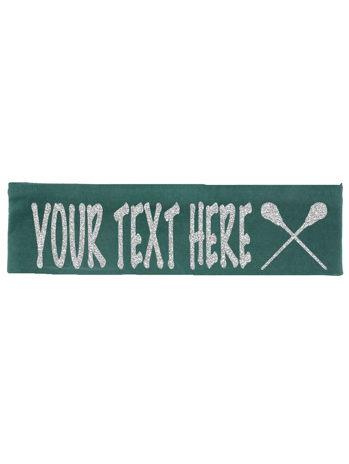 Custom Lacrosse Headband (Cotton/Lycra) - Sparkle Letters!