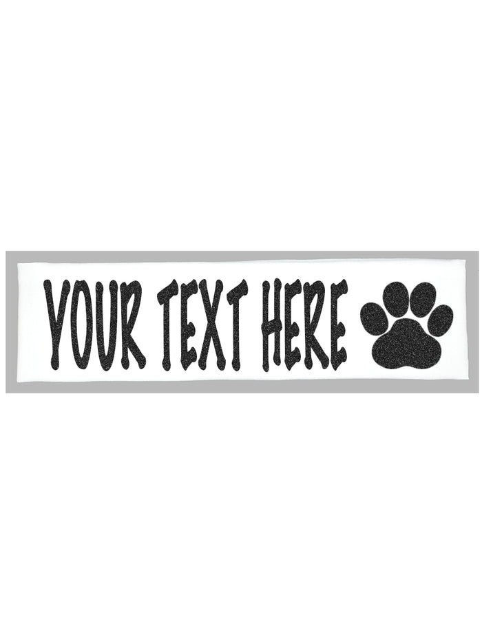 Custom Paw Headband (Cotton/Lycra) - Sparkle Letters!