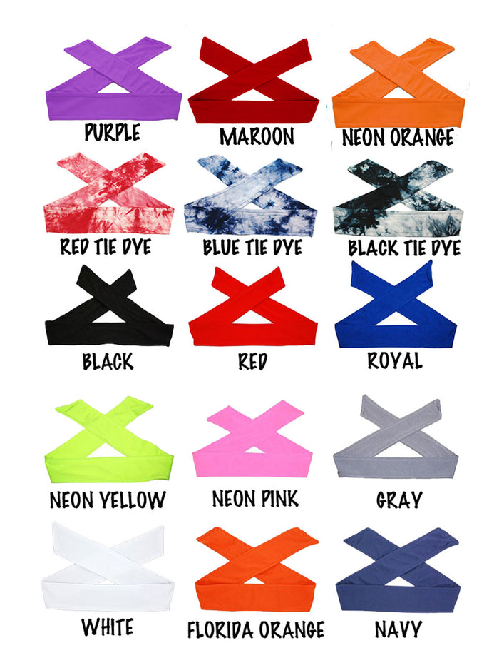 Custom Personalized FOOTBALL TIE Headband - Non Sparkle Letters!