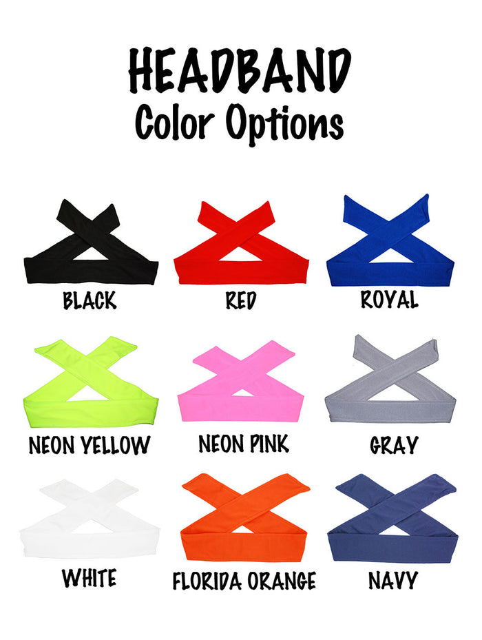 Custom Personalized Soccer TIE Headband - Flat (Non Sparkle) Letters!