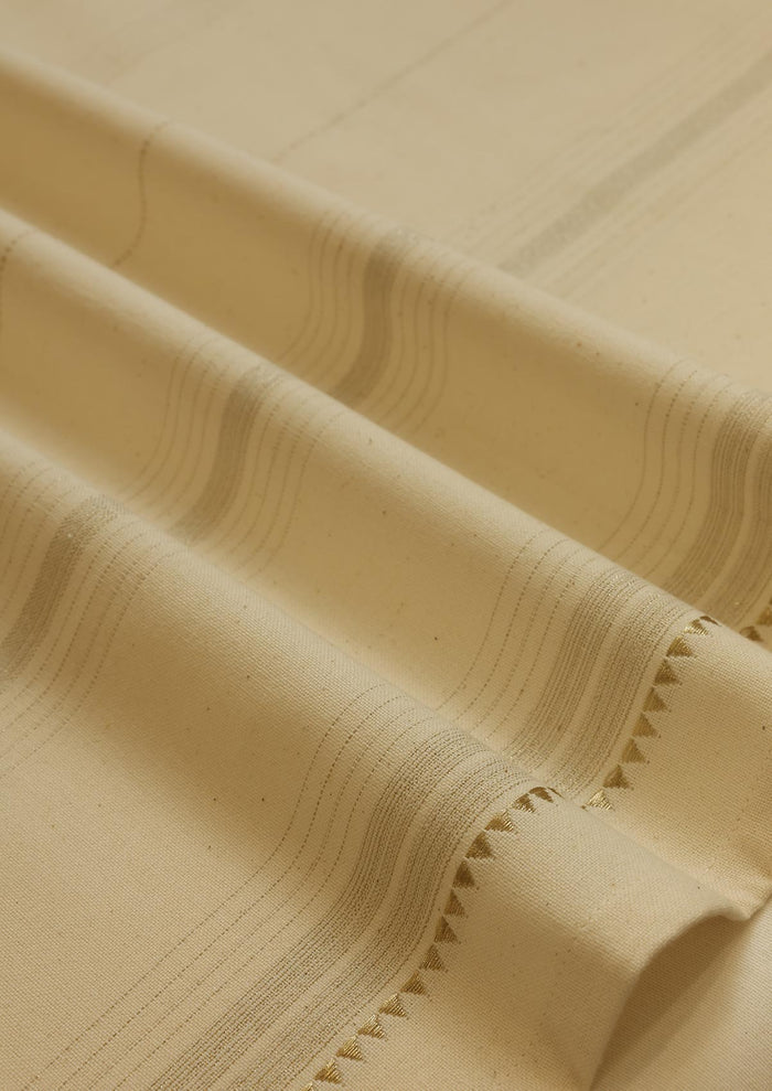 Daaram Gold & Beige | 100% Cotton Woven Textured | Light Reduction Fabric
