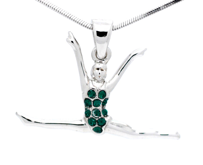 Dancer Gymnast Necklace - Straddle Leaping