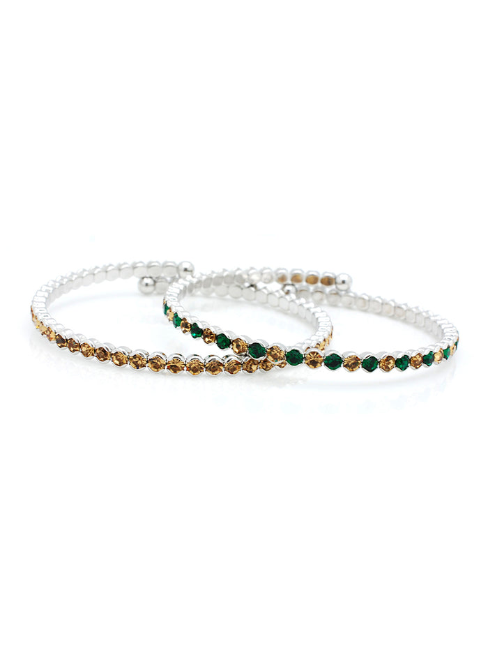 Deluxe Flex Bracelet - 2 Pack - Green/Lt Gold