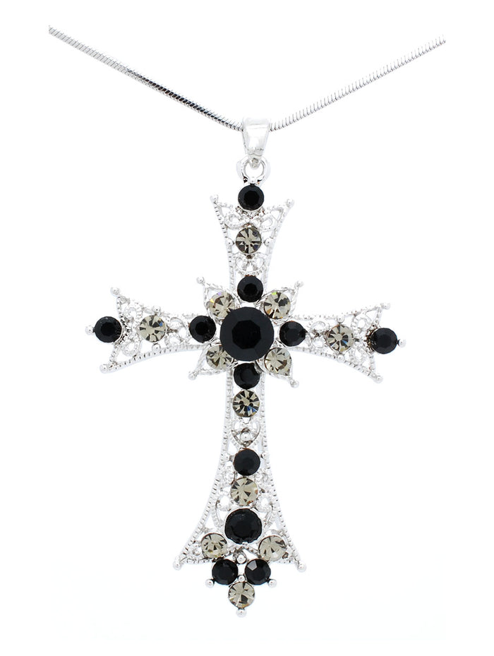 Deluxe Lace Cross Necklace - Large
