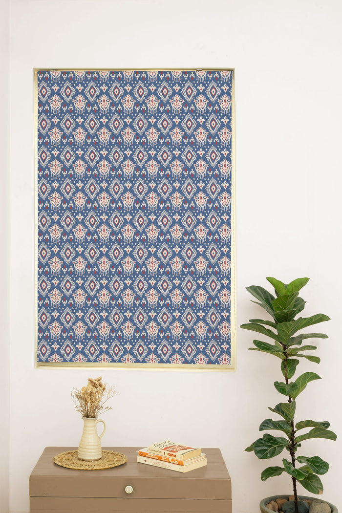 Durbar 100% Customizable Cotton floral blind for living room - Room darkening - Multicolor