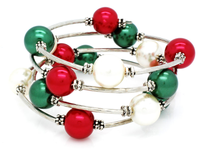 Faux Pearl Wrap Bracelet