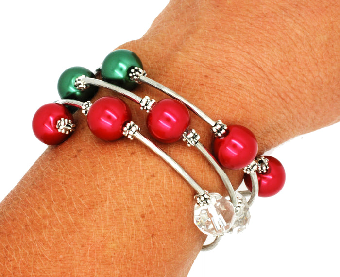 Faux Pearl Wrap Bracelet