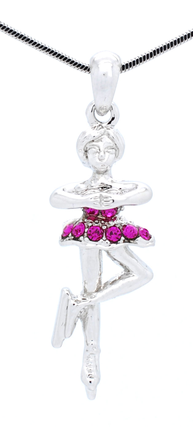 Figure Skater Spinning Necklace