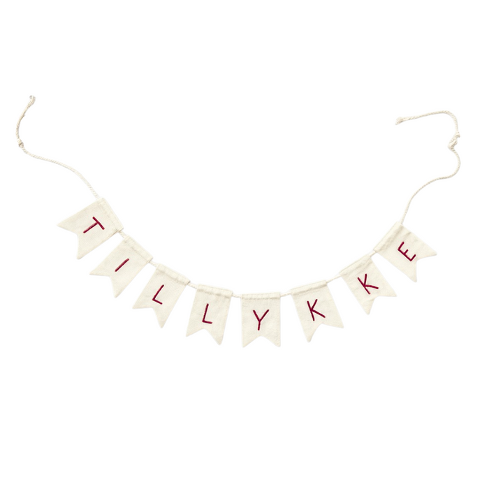 Flag Garland  – TILLYKKE – 100% Organic Cotton