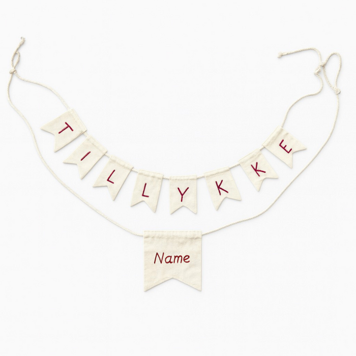 Flag Garland  – TILLYKKE – 100% Organic Cotton