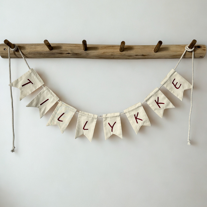 Flag Garland  – TILLYKKE – 100% Organic Cotton
