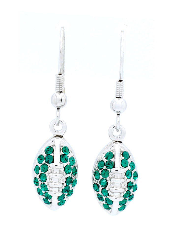 Football Earrings - Green