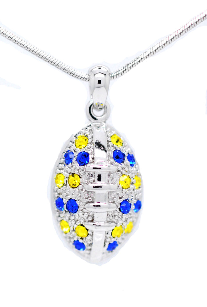 Football Necklace - Large - Two Tone - 18" Chain