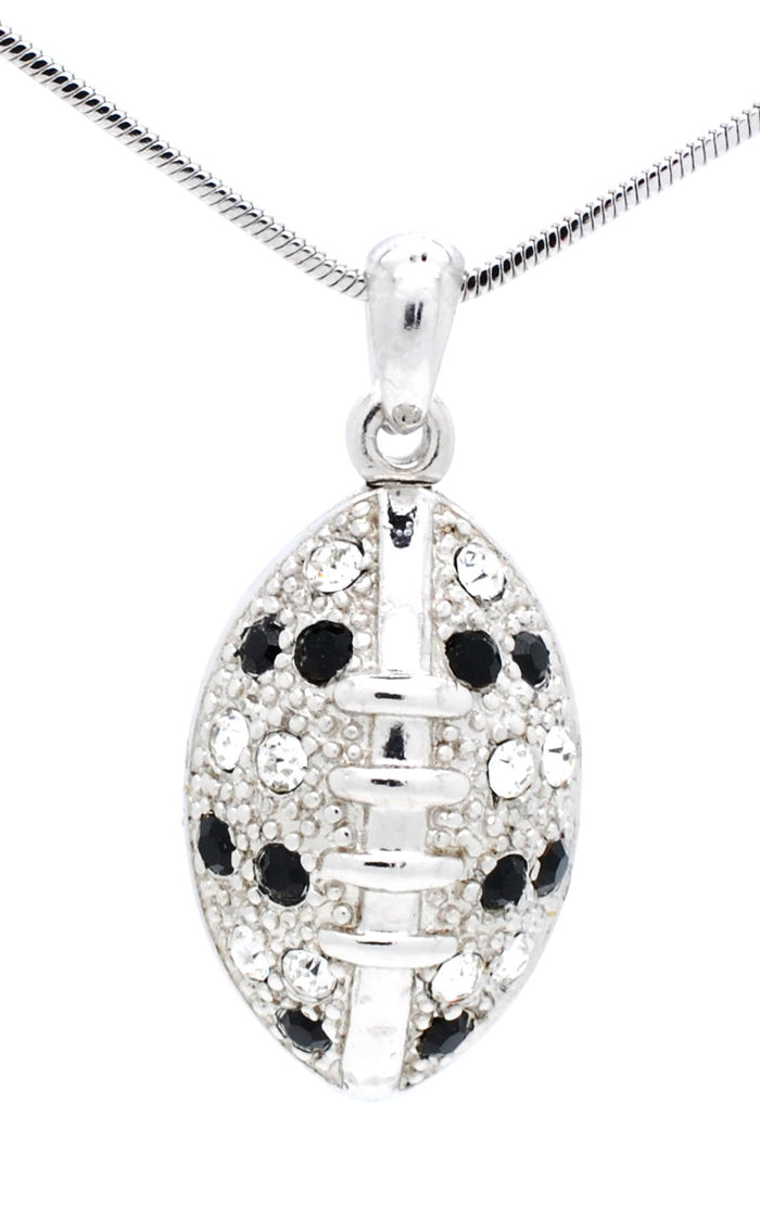Football Necklace - Large - Two Tone - 18" Chain